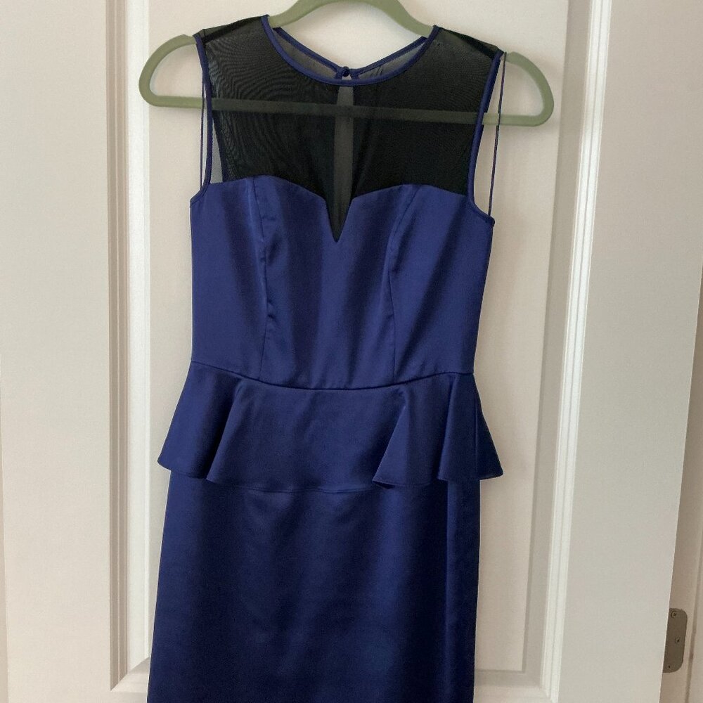 Aqua Blue Satin Dress, Women's 0